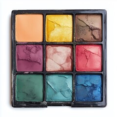 Fototapeta premium Colorful Makeup Palette With Multiple Shades for Creative Looks During Any Time of the Day
