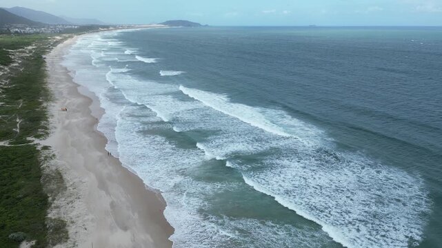 Tropical Beach Summer Ocean Island Landscape Outdoor Adventure Scenic Travel Destination Wind Kitesurfing Water Sports Restinga Coast Campeche Florianopolis Brazil South America