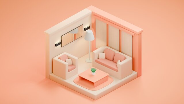 3d rendered illustration of a room