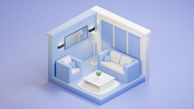 3d rendered illustration of a room
