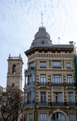 Fototapeta premium Valencia, Spain – Stunning views of one of Spain’s most beautiful cities, featuring historic architecture, famous landmarks, lively streets and the unique Mediterranean atmosphere of Valencia.