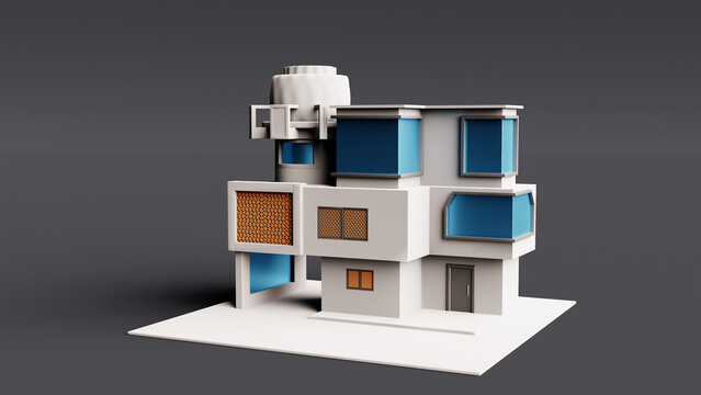 3d render of a modern house