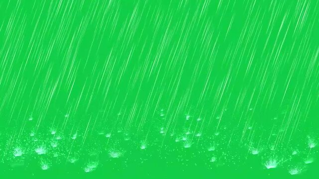 Rainfall Animation Green Background
