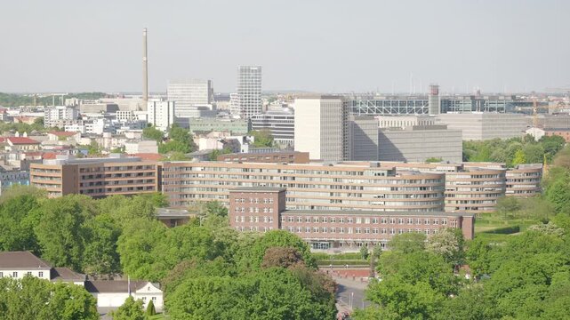 Urban Panorama of Berlin from Victory Column toward Moabit