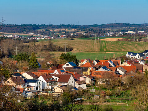 Blick auf die Melanchthonstadt Bretten und ihre Vororte