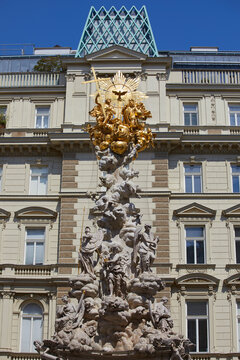 Plague Column or Trinity Column in Graben street, Vienna, Austria