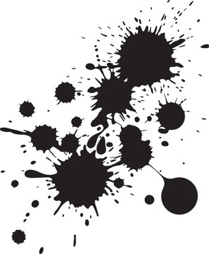 ink splatter vector illustration isolated on white background