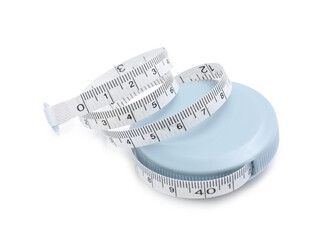 One color measuring tape isolated on white