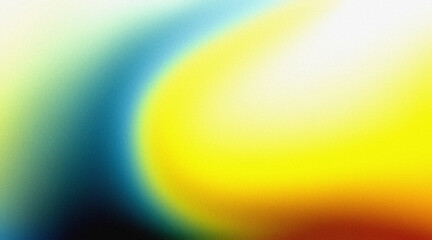 Abstract blue and yellow mesh gradient background with grainy texture