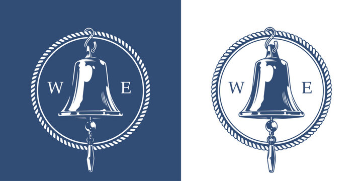 Blue and white bell