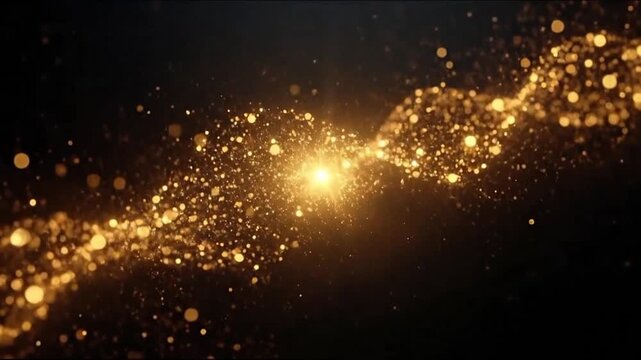 Luxury Golden Light Particles