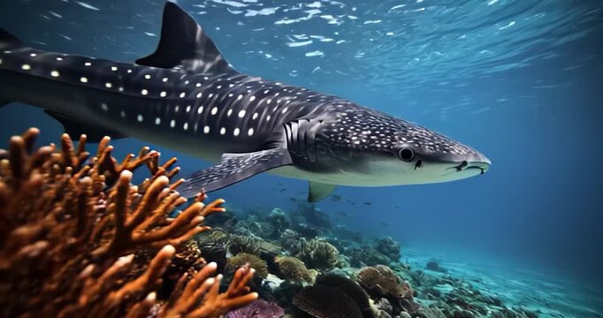 tiburon ballena, tiburones, peces, mar, animal, oce&aacute;no, submarino, azul, acu&aacute;tico, delfines, vector, aislada, depredador, aleta, blanco, dibujos animados, naturaleza, nataci&oacute;n, ballena, fauna, azul ma