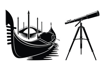 Gondola and Telescope Icons © Sadek