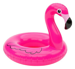 Inflatable flamingo png pink pool float png summer toy png isolated