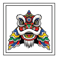 Colorful Traditional Mask with Vibrant Details.