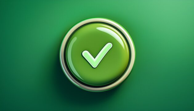 green yes button with minimal modern design