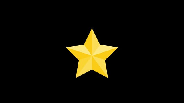 set animation of star with transparent background
