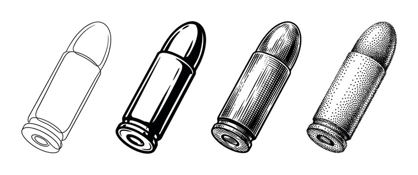 How To Draw A Gun Bullet
