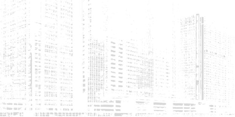 Obraz premium Minimalist high-key architectural background of city skyscrapers with faint outlines and bright white overexposed light