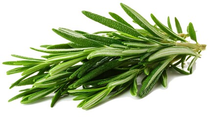 Fototapeta premium Fresh Rosemary Sprig - Aromatic Herb for Culinary and Medicinal Uses.