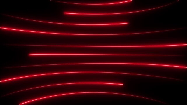 Neon lights blinking lines moving animation. Seamless loop animation of glowing neon line. glowing colorful neon line animation .Neon color lines as colorful laser on black background.4k video