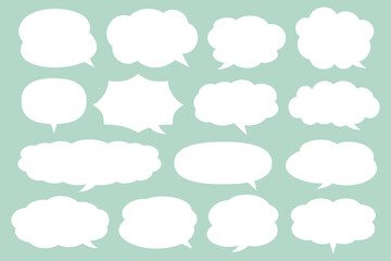 デザインに使えるシンプル吹き出し【 ベクター・吹き出し口移動可能 】