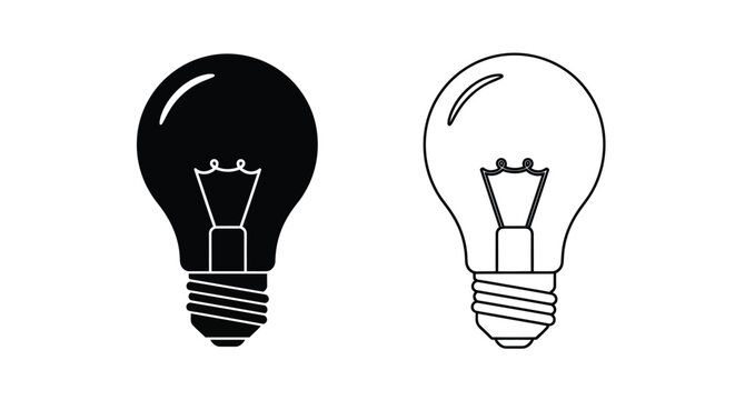 Light bulb ideas - classic and modern Vector