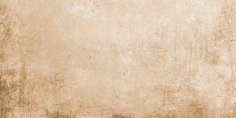 Vintage aged parchment with a brown grunge paper texture background and a stained antique surface pattern for retro design