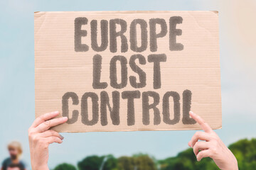 "Europe Lost Control" European nations have completely lost control over their own immigration systems. EUROPE. IMMIGRATION. CONTROL. BORDERS. FAILURE.