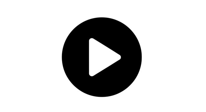 Black play button icon design.