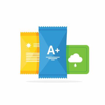 Colorful Grade Icons with A Plus.