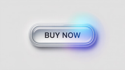 buy now button, glass 3d capsule, glossy plastic web element, futuristic ecommerce icon, transparent ui design, online shopping button, crystal glass button, modern call to action, digital marketing, 