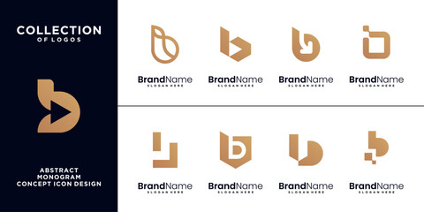 Modern letter B initials logo design collection. © GoRise