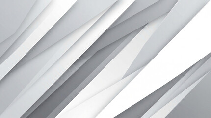Fototapeta premium Elegant Abstract Geometric Background with Overlapping White and Grey Layers