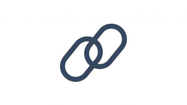 Link Flat Animation Cartoon Icon. 4K Video, Link icon animation. Copy link icon