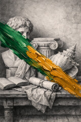 Classical Sculpture Color Stroke