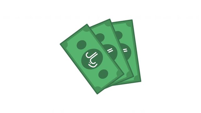 Three saudi riyal banknotes suitable for finance, economy, currency, middle east, money concepts