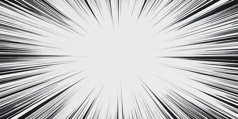 Obraz premium Dynamic speed lines radiating from a central point resembling a comic book effect