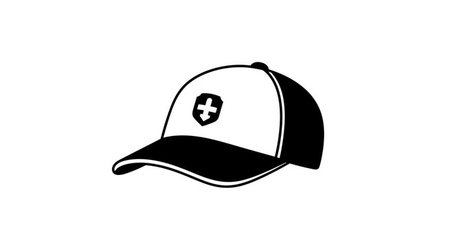 Black and white baseball cap.