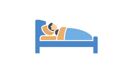 Person Sleeping on a Bed Frame.