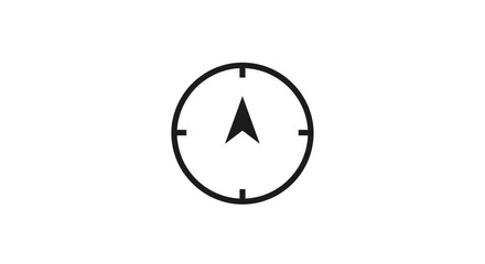 Black and white compass symbol. © Jagung
