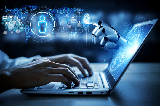 AI artificial intelligence transforms hiring with digital recruiters, virtual HR assistants, and smart matching tools for modern talent acquisition. Vouch