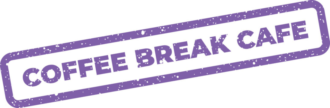 Gritty COFFEE BREAK CAFE stamp message, suitable for coffee shop signage, marketing, or menu items