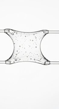 Stretchable Hydrogel Texture with Bubbles &ndash; Cosmetic Skincare Technology Concept