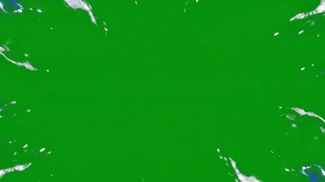 Green Screen Background with Abstract White Splatter Effect