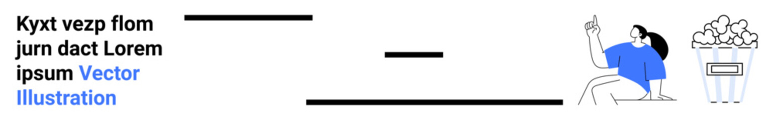 Entertainment, leisure activities, technology use, mobile apps, food, and lifestyle. Woman holding a phone and popcorn bucket. Entertainment and leisure activities concept © robu_s