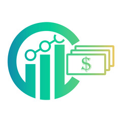capital Line Gradient Icon