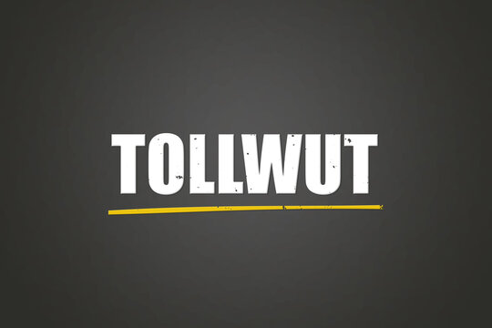 Tollwut (rabies) - A blackboard with white text.