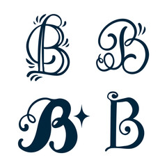 Obraz premium Logotipo de letra b