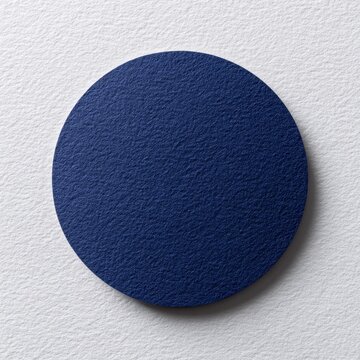Abstract minimal paper background. Classic dark blue geometric circle on a white background